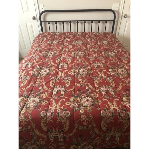 Ralph Lauren Marseilles Comforter Bedspread Puffer Full Double Floral GORGEOUS - Picture 1 of 6